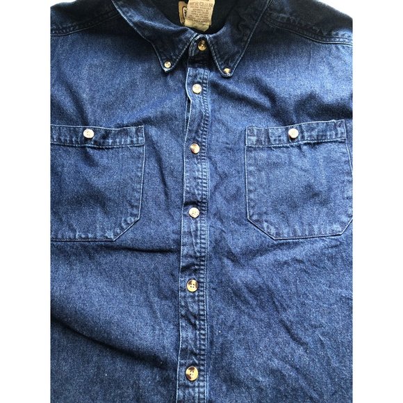 C.E. Schmidt Workwear Denim Blue Jean Button Up Work Shirt - Size 2XL - Picture 10 of 10